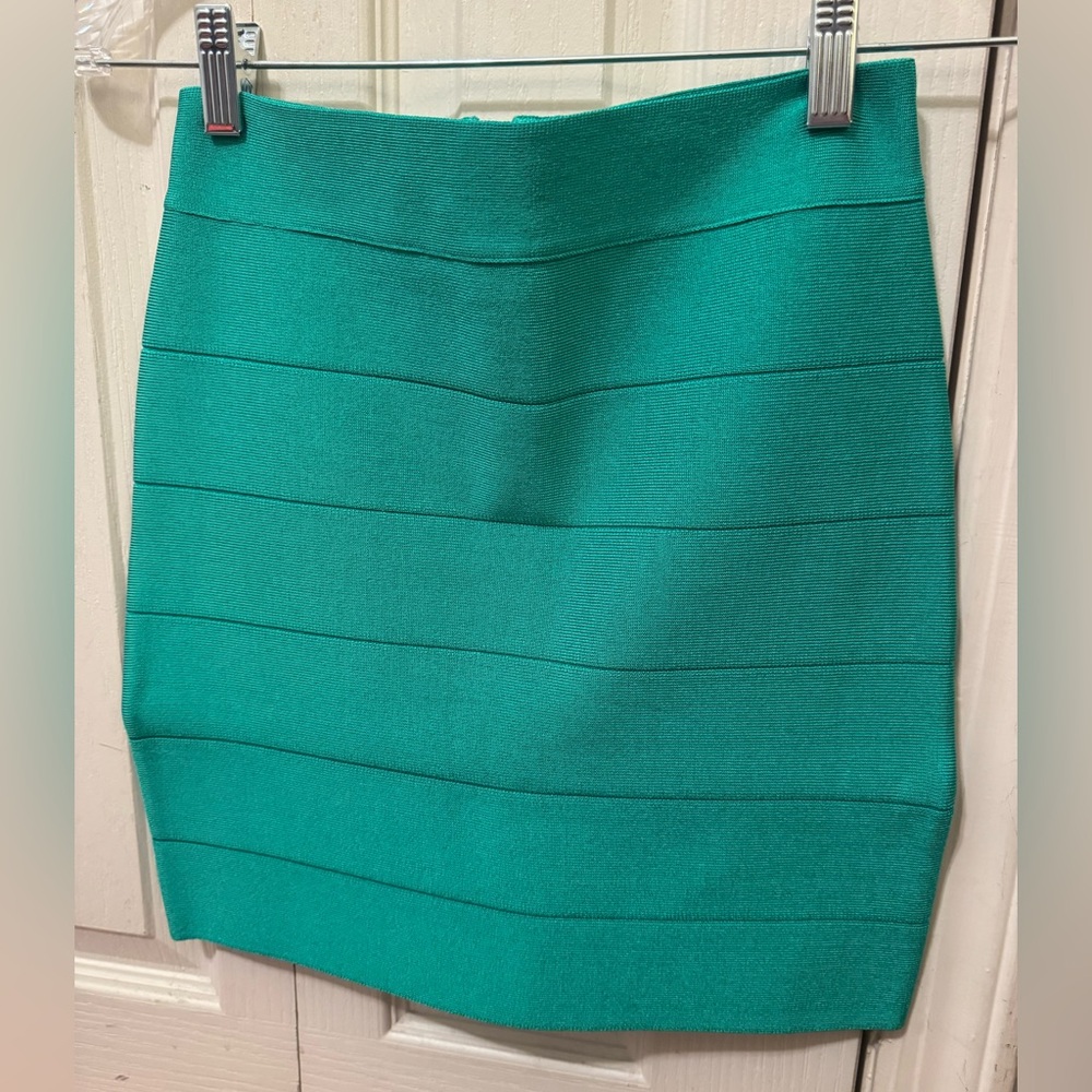 Bebe Teal Pencil Skirt